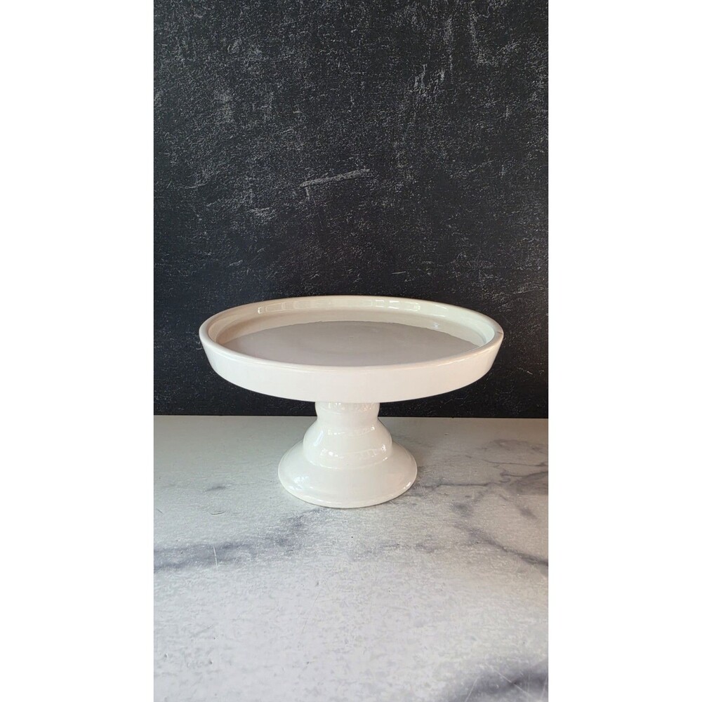 Ceramic White Cake Stand USED